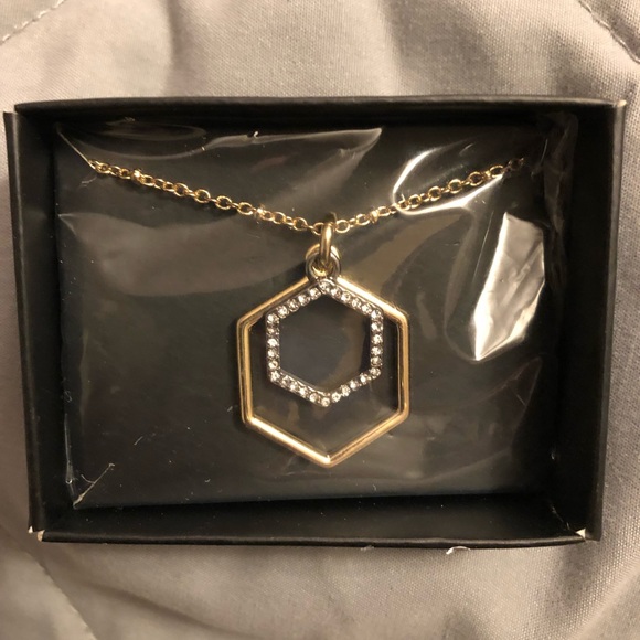 Avon Jewelry - Hexagon Pendant Necklace by Avon